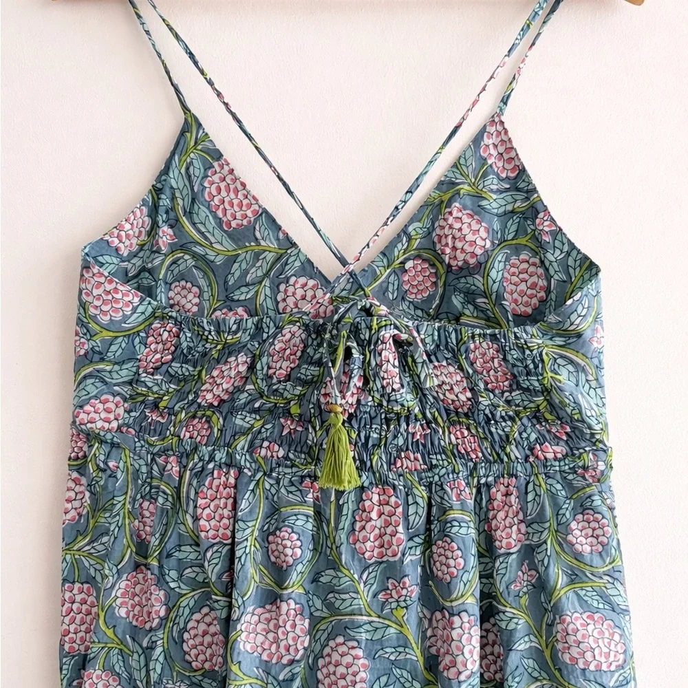 Perry Walker Annie Maxi III Blue Green Dress‎ One Size